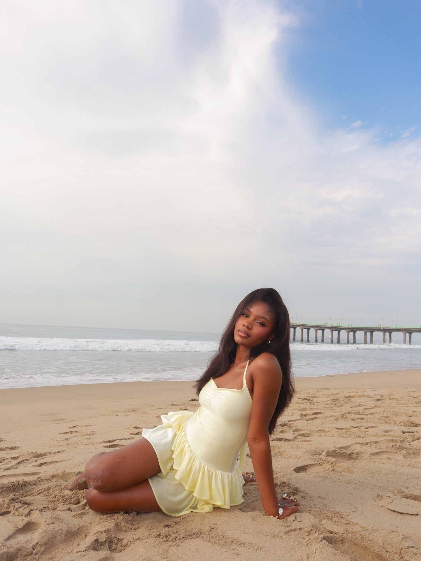 The Milu Swim Dress - Butter Yellow